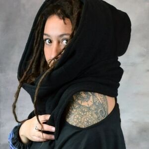 Black Hooded Scarf